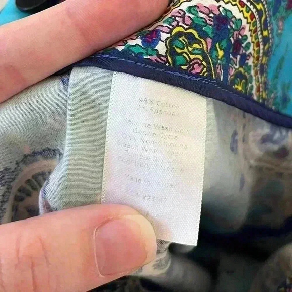 Talbots colorful business casual paisley formal slacks size 10 - Picture 2 of 8